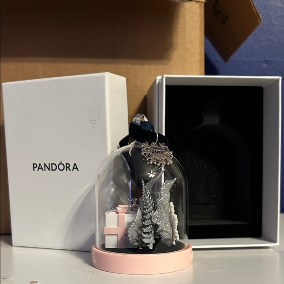 Pandora Silver and White Snowflake Ornament - Picture 1 of 4